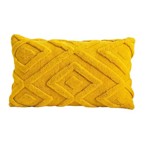 Rhombus Pattern Solid Color Pillowcase, Washable Throw Pillow Cover, Rectangle Square Cushion Cover for Home Living Room Bedroom Sofa Bed