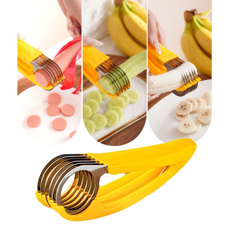 BOLTIFY Home Kitchen Tool Vegetable Peeler Salad Slice Stainless Steel Banana Cutter Chopper Fruit Cutter Cucumber Knife
