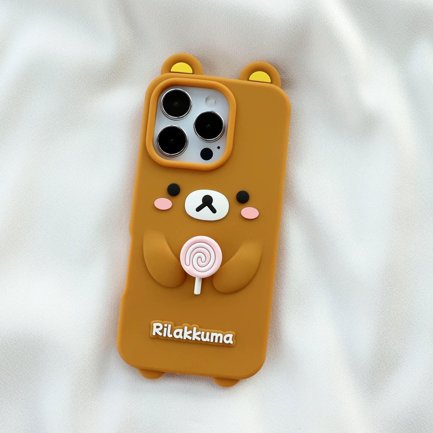 nouvelle jolie coque de téléphone dessin animé 3D ours Pour iPhone 17 16 15 14 13 12 Pro Max 17promax 17pro coque souple en silicone iPhone 17 Pro
