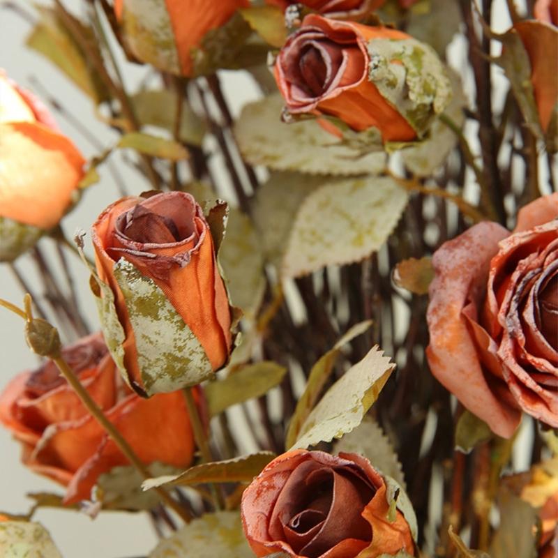 Vintage Styles Rose BouquetRose Flower Props Beautifully Crafted Fakes Flower Ornament Realistic Flower for Indoor Decor