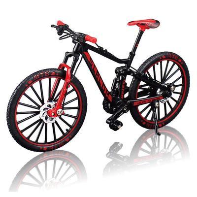 MORYTRADE MTB Mountainbike Druckgussmodell Fahrrad Spielzeug, Schwarz/Rot