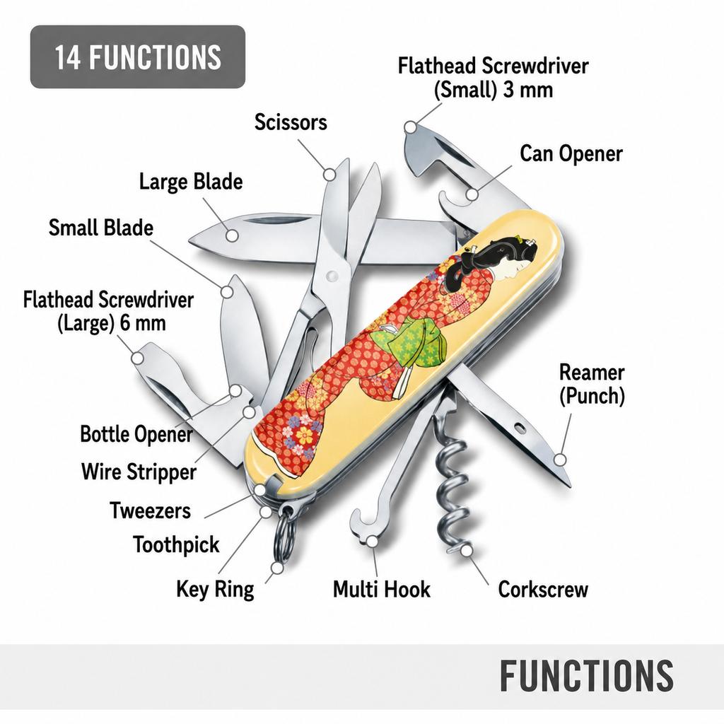 VICTORINOX Ukiyo-e Climber “Mikaeri Bijin” White Multi-Tool