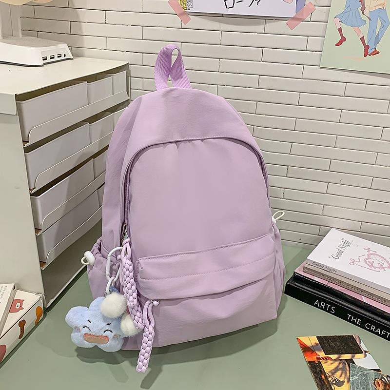 New High-value Dopamine Macaron Color Casual and Simple Lightweight Backpack for Junior High School Students
