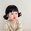 Newborn Baby Headwear Fluffy Toddler Neat Bang Long Straight Hair Baby Hair Wig Short Bob Wig