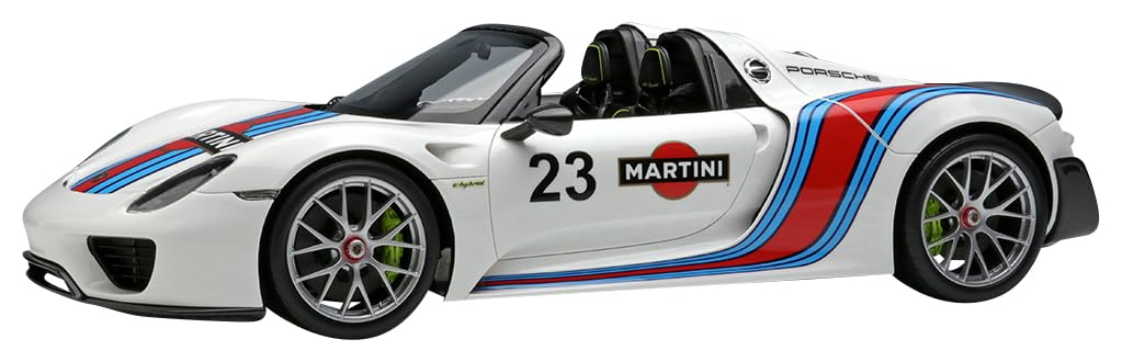 

EIDOLON Scale Porsche 918 Spyder Weissach Package 2011 White Finished Model EML089A Make-up 1/18 (Martini Stripe)