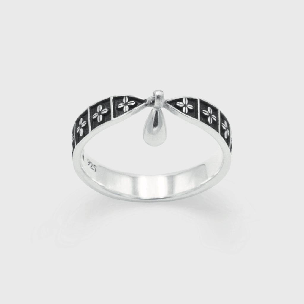 Musee.Art Gothic Square Flower Couple Ring (Women'S) (Type A)