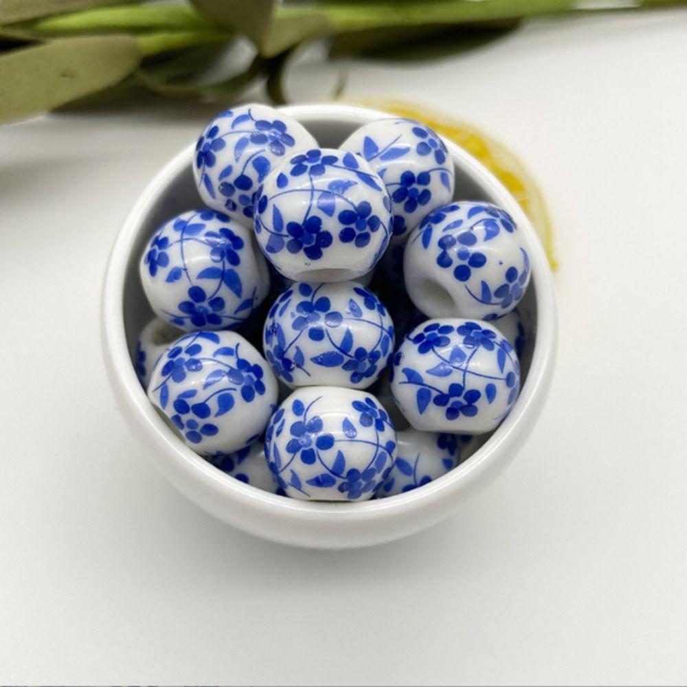100pcs 100PCS Ceramic Beads Porcelain Spacer Beads Handmade Loose Beads  DIY Beading Crafts