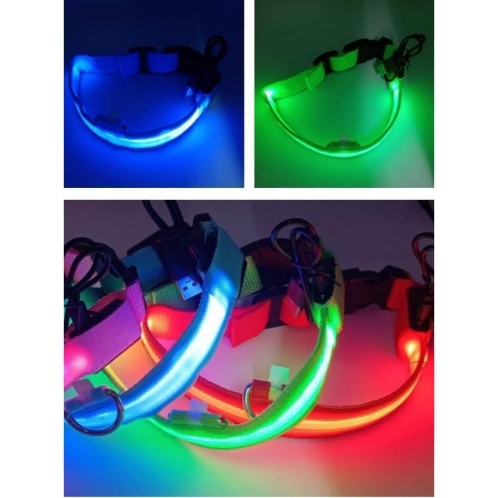 Practical Light Up LED Dog Harness Adjustable Flashing Luminous Pet Chest Strap Soft Rechargeable Dog Glowing Vest Pet Safety