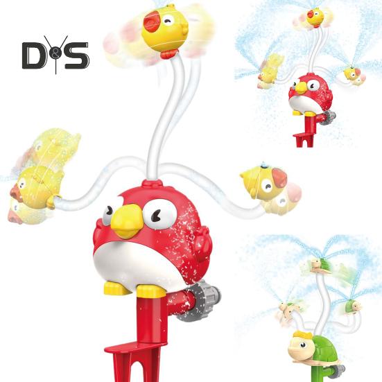 Spruzzatore ad Acqua Irrigatore a Pressione dell'Acqua Regolabile per Bambini Cani Polpi Divertimento Estivo Giocattolo per Gioco d'Acqua per Giardino Cortile