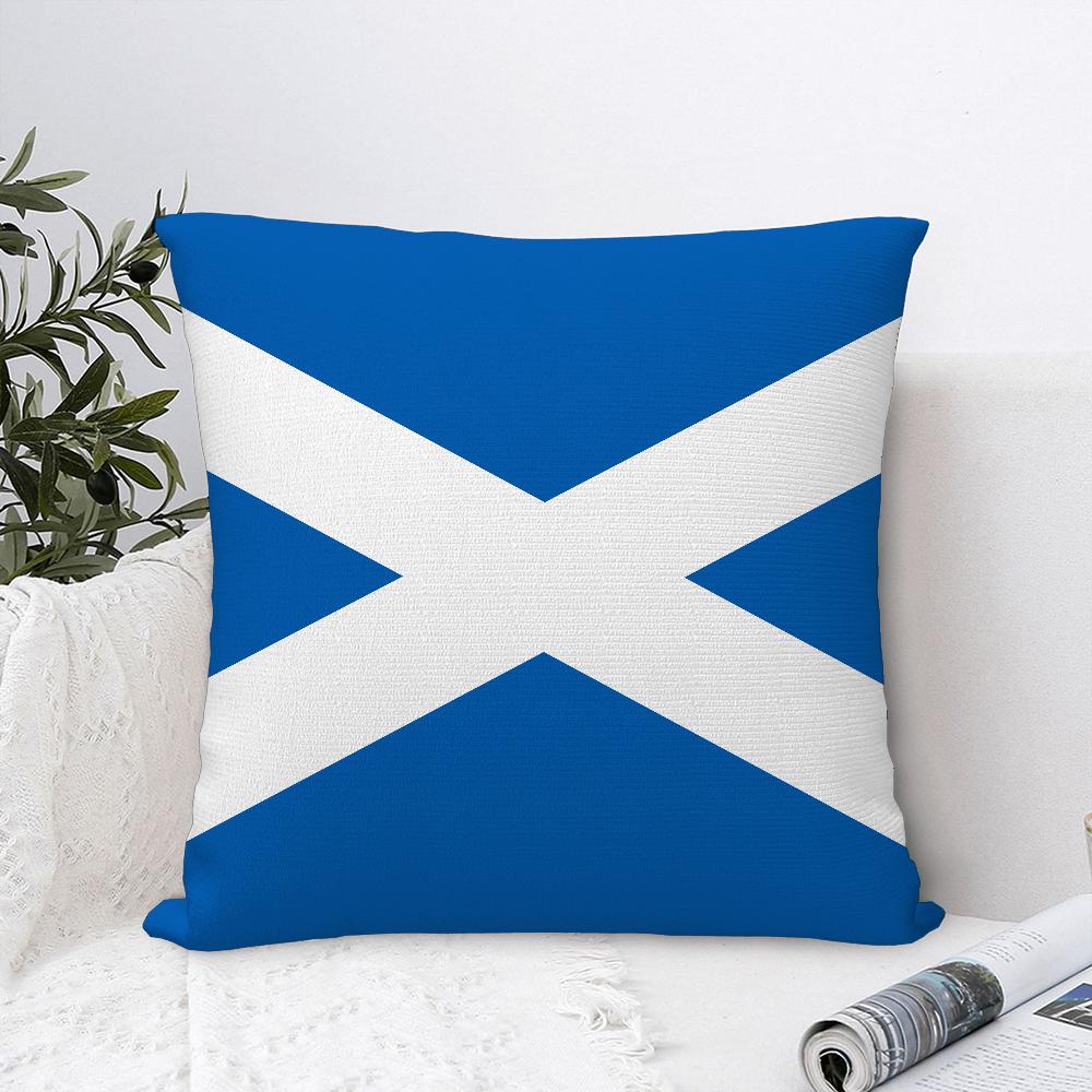 Schottland Flagge Kissenbezug Sofa Dekorativ Zuhause Doppelseitiger Druck Plüsch Quadratisch Wurf Kissenbezüge Kissen Deko Abdeckung