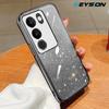 KEYSION Luxury Plating Glitter Phone Case for VIVO V29 5G Transparent Soft TPU Shockproof Back Cover for VIVO V29 5G