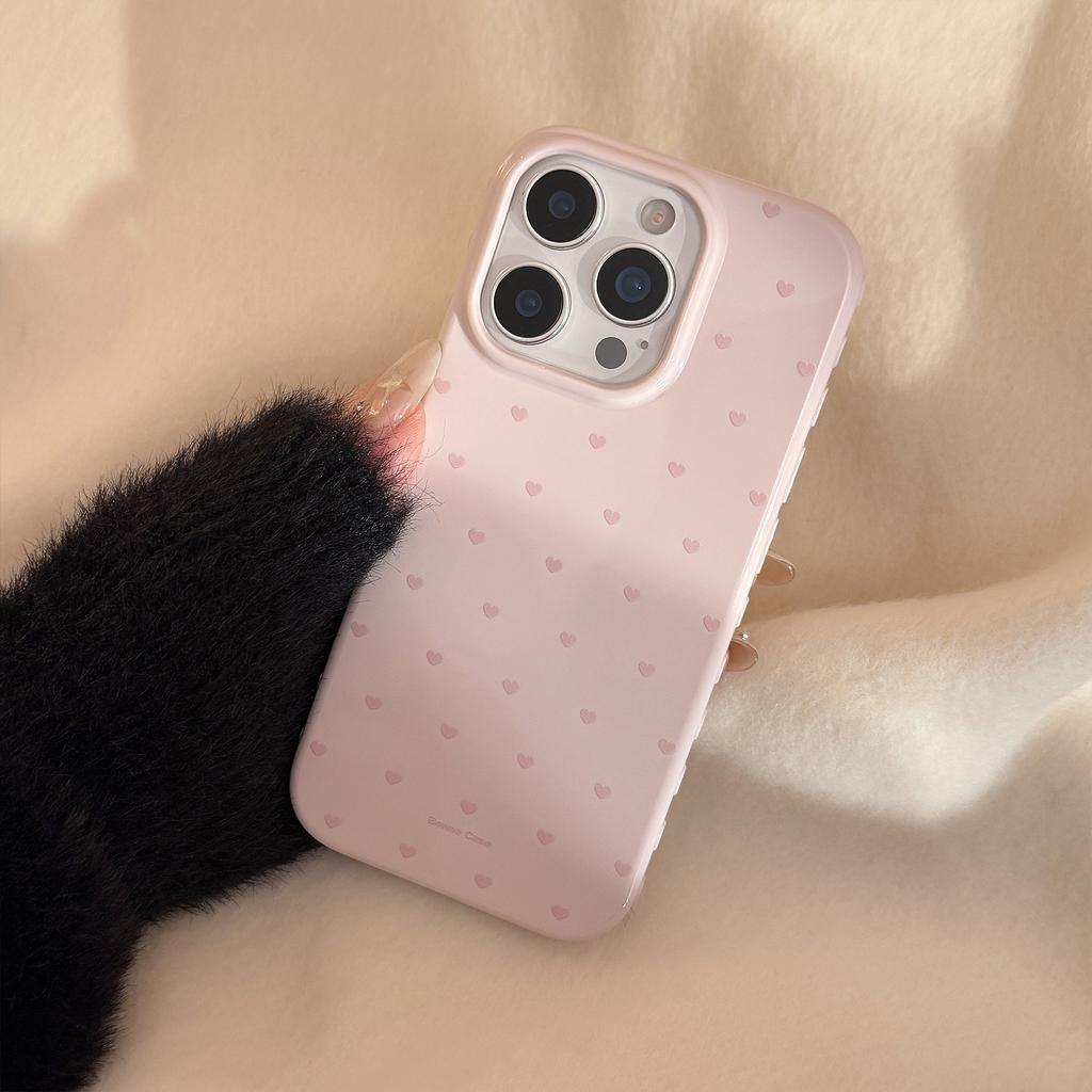 Little Love for Apple 17promax Mobile Phone Case for IPhone16 Simple Korean Style 15For13 Soft Case 14 Anti-fall 12