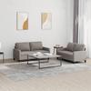 Vidaxl 2-Piece Lounge Set with Cushions, Taupe, Fabric