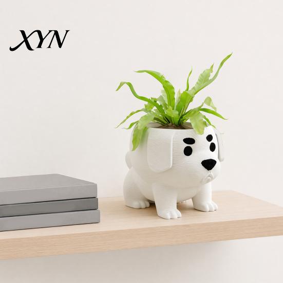 Puppy Planter 2 Pcs Dog Pot, Funny 3D Printed Animal Planter, Desktop Plant Decoration Cute Flower Pot for Home Office Indoor Outdoor Decor