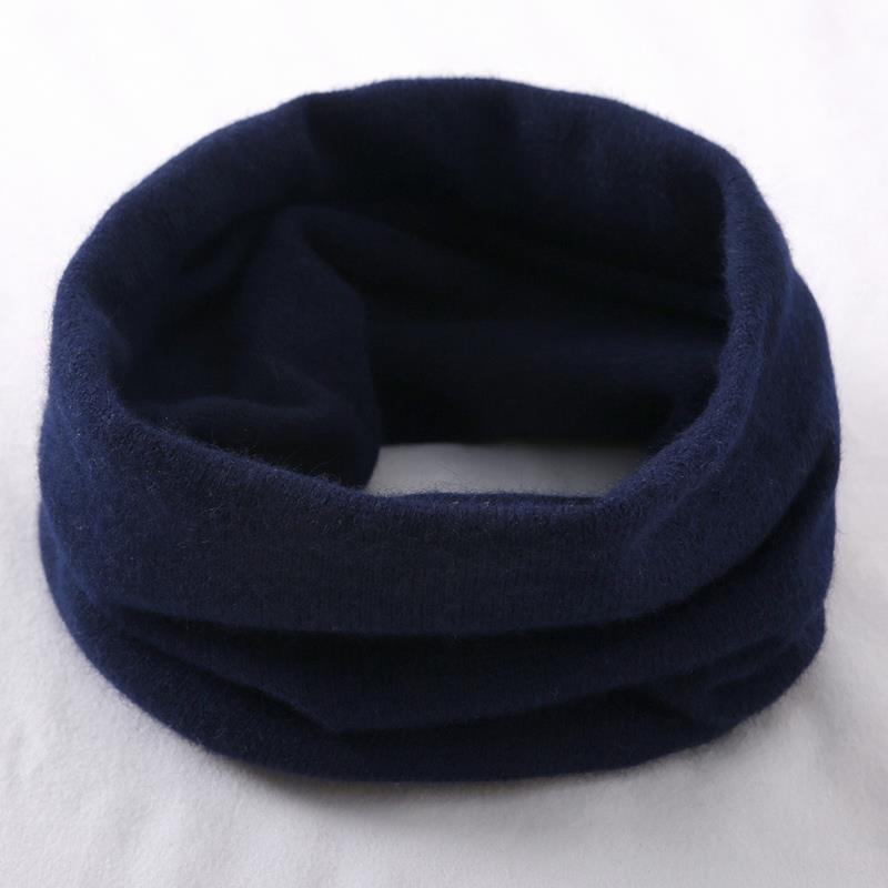Wool Blend Knitted Ring Scarf Elegant Neckerscarf Female Soft Warm Cashmere False Collar Neck Warmer Hairband Winter