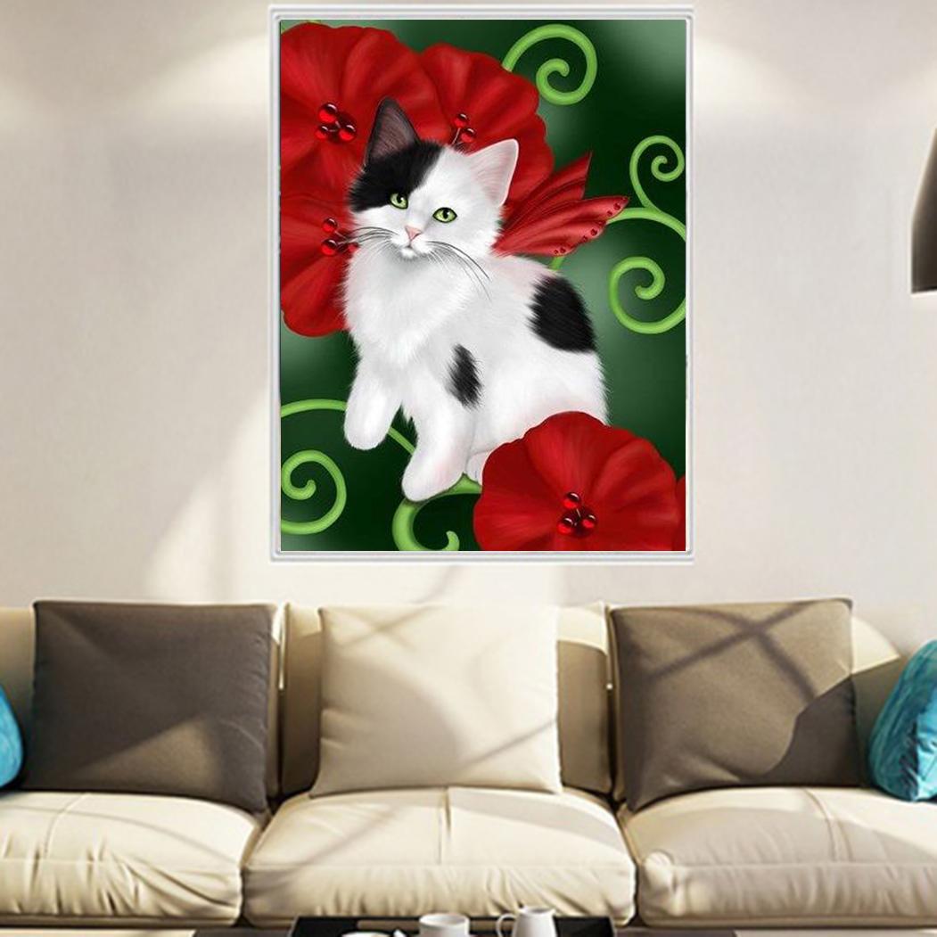 

DIY 5D Алмазная картина Мозаика Мультфильм Симпатичные домашние животные Ручная работа Алмазный набор крестиков 20*30 cm