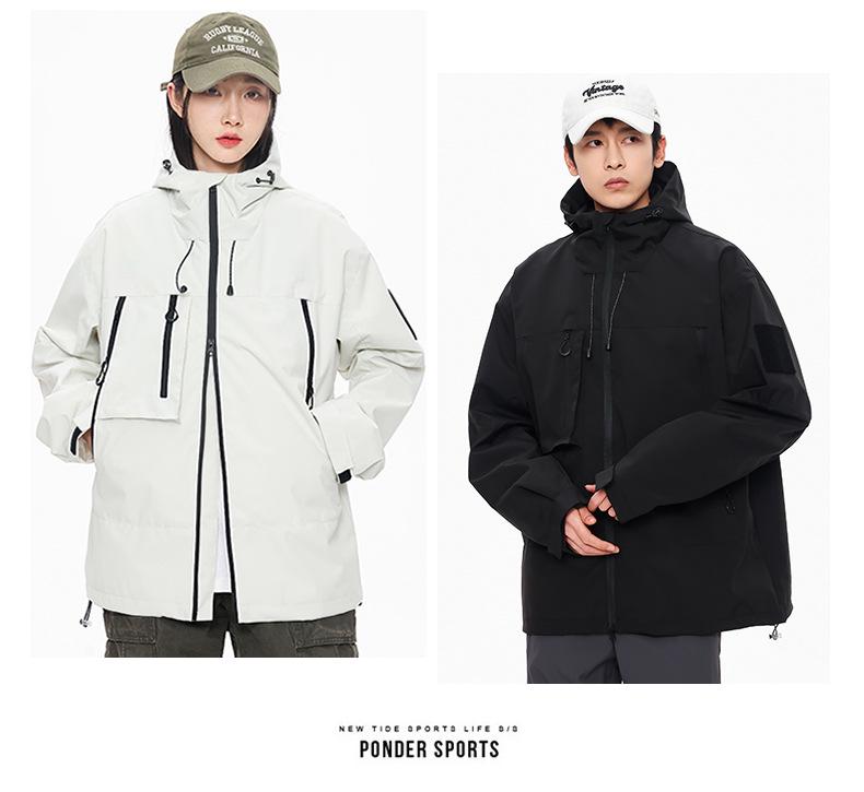 2024 Korean Style Windbreaker Jacket for Men & Women - Casual Outdoor Spring/Autumn Sportswear