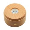USB Operated Decorative Light Base Featuring 7 Chromatic Modes for Showcasing Glass Craft In Secure Wood Housing
