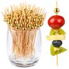 50/100Pcs Disposable Bamboo Sticks Premium Cocktail Forks Appetizers Natural Bamboo Skewers Cocktail Party