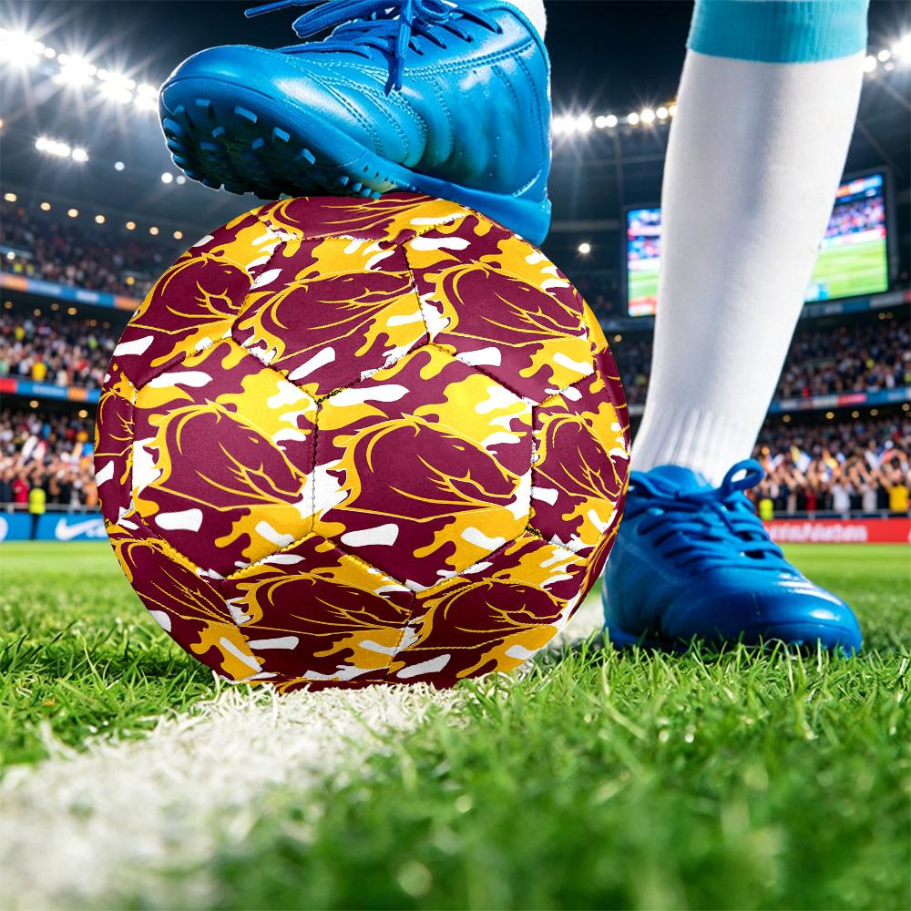 Brisbane Broncos Size 5 Sports Training Ball Shock Absorbing Durable Ball For Match Daily Practice Outdoor Activities