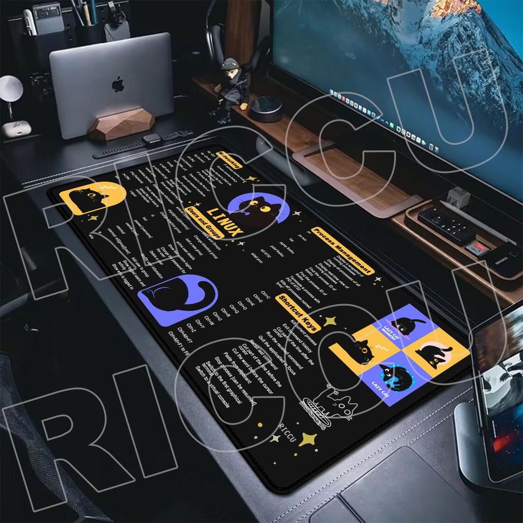 Portable label XXL HD print Linux shortcut key Memo Commands Mouse Pad Large Mousepad PC accessories Desk Mat protective pad Rug