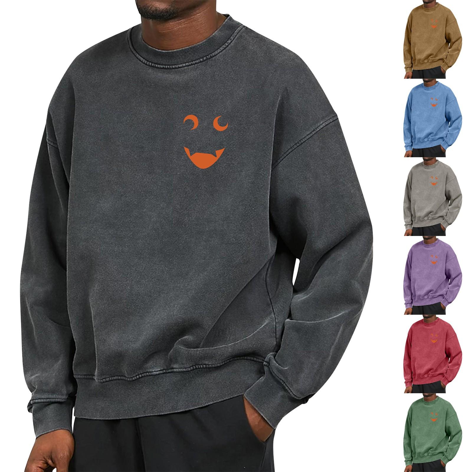 

Мужская толстовка с принтом на открытом воздухе, свободная с длинными рукавами и этническим принтом XXXL синий