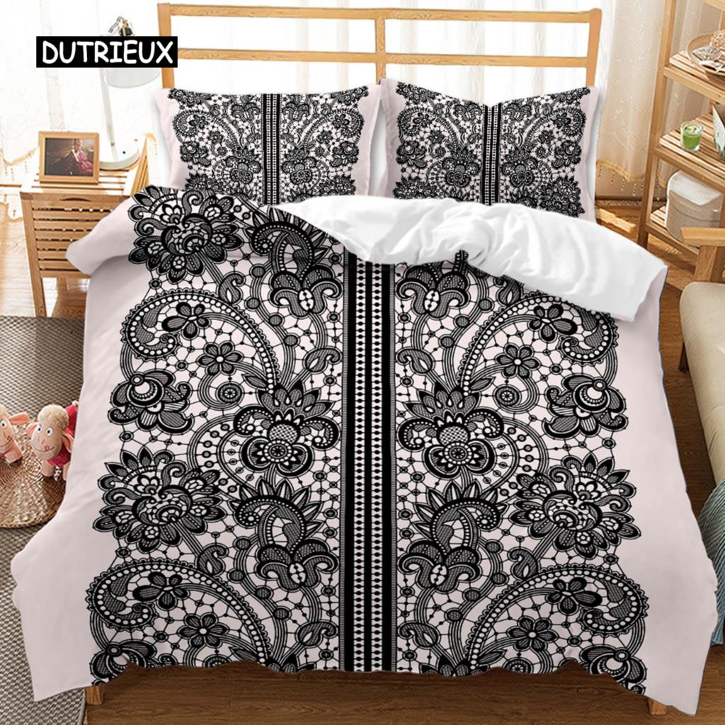 Flower Duvet Cover Set Colorful Flower Fresh Garden Botanical Twin Comforter Cover Women Flower Polyester Bedding Set Queen King