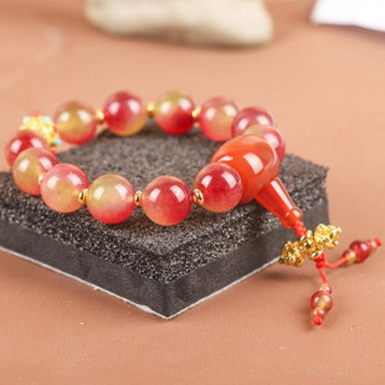 Incense Ash Glaze Bracelet: Classic Style with Gold Thread, Handcrafted Single Circle Jewelry