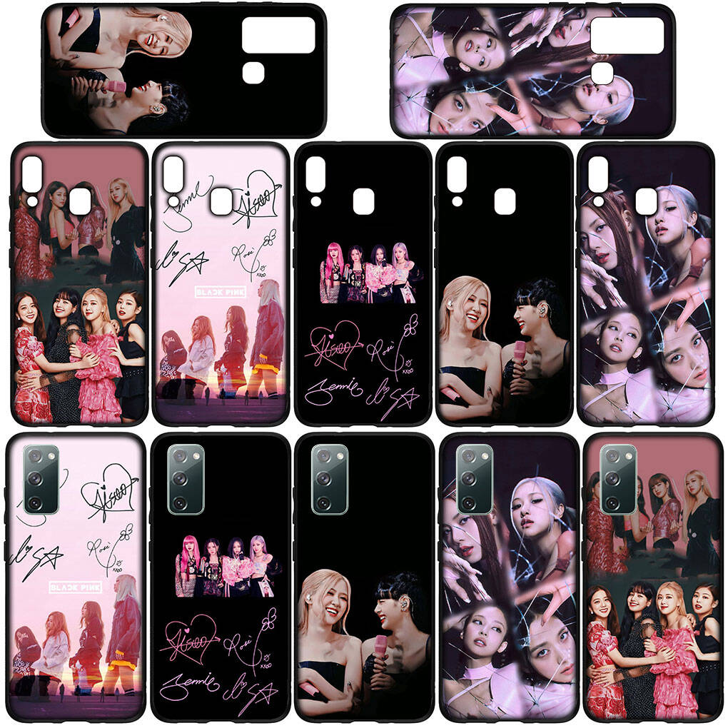 Cover for iPhone 17 16 15 Xiaomi Poco Redmi Note 14 13 12 11 Pro Max Samsung Galaxy S25 S24 9 OPPO Huawei Black Lisa Rose Jennie Jisoo Pink Phone Case
