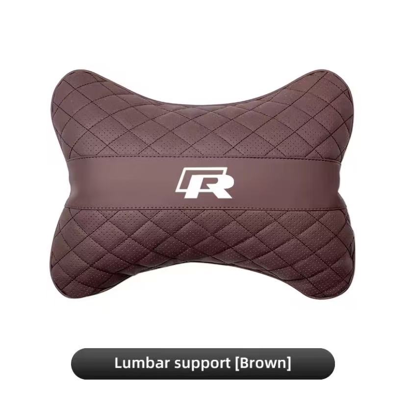Car Seat Head Support Cushion Lumbar Pillow Interior Accessories For VW GTI Polo Golf Passat Tiguan Arteon CC Taigo T-ROC HubCap