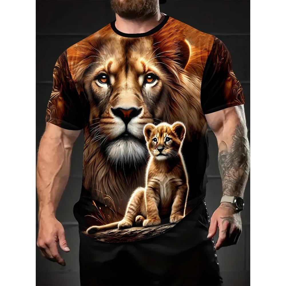 Men's 3D Thunder Dragon Print Crew Neck Short Sleeve T-Shirt Breathable Stretch Fashion T-Shirt Outdoor Casual Party T-Shirt