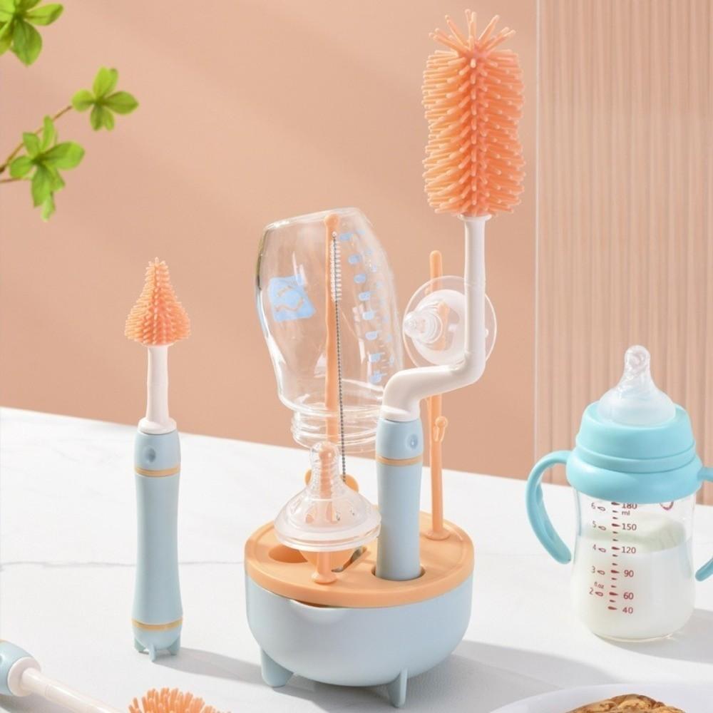 Long Handle Bottle Cleaning Brush Soft Head Water Bottle Cleaner Baby Bottle Cleaner Set Baby