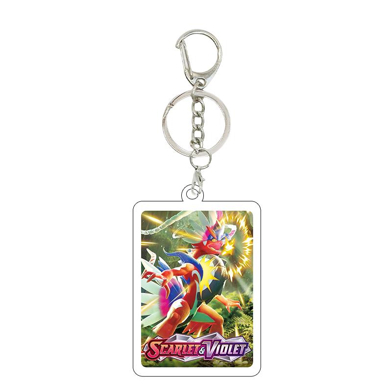 Anime Cartoon Gengar Psyduck Mew Bulbasaur Anime Game Characters Acrylic Pendant PKM Ptcg Decor Key Chain Ring for Fans Gifts