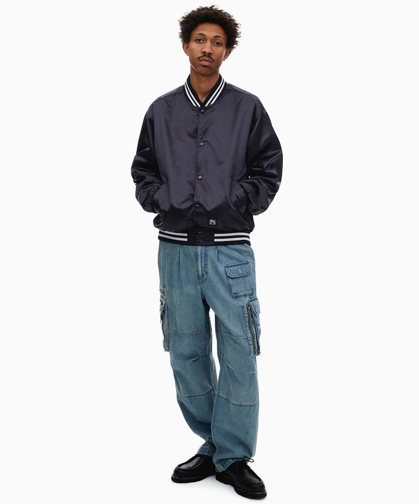 Thisisneverthat Satin Jacket Navy