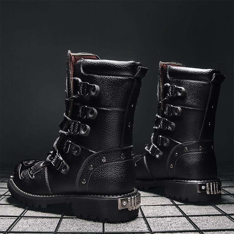 Ανδρικές μπότες μηχανοκίνητων οχημάτων μεγάλου μεγέθους Μπότες μοτοσικλέτας ψηλά