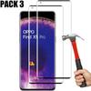 3 Tempered Glasses for OPPO Find X5 Pro Transparent Protection