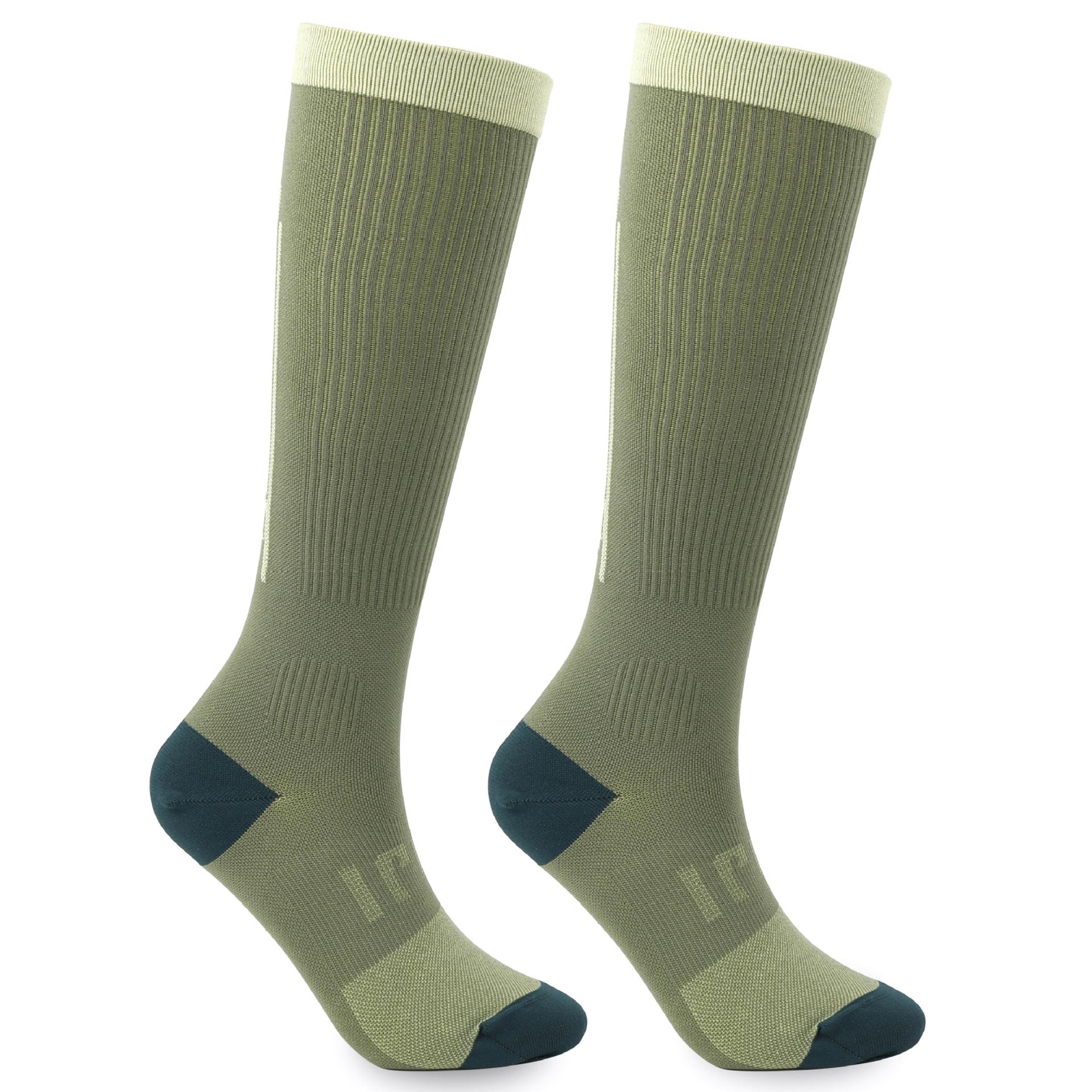A6601 1 Pair Soccer Compression Socks Calf Knee High Tube Running Sweat-Absorbed Stockings A