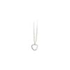 Copper-Plated Silver Peach Heart Necklace for Women - Sweet, Cute, Pink/Blue, Fashionable Clavicle Chain