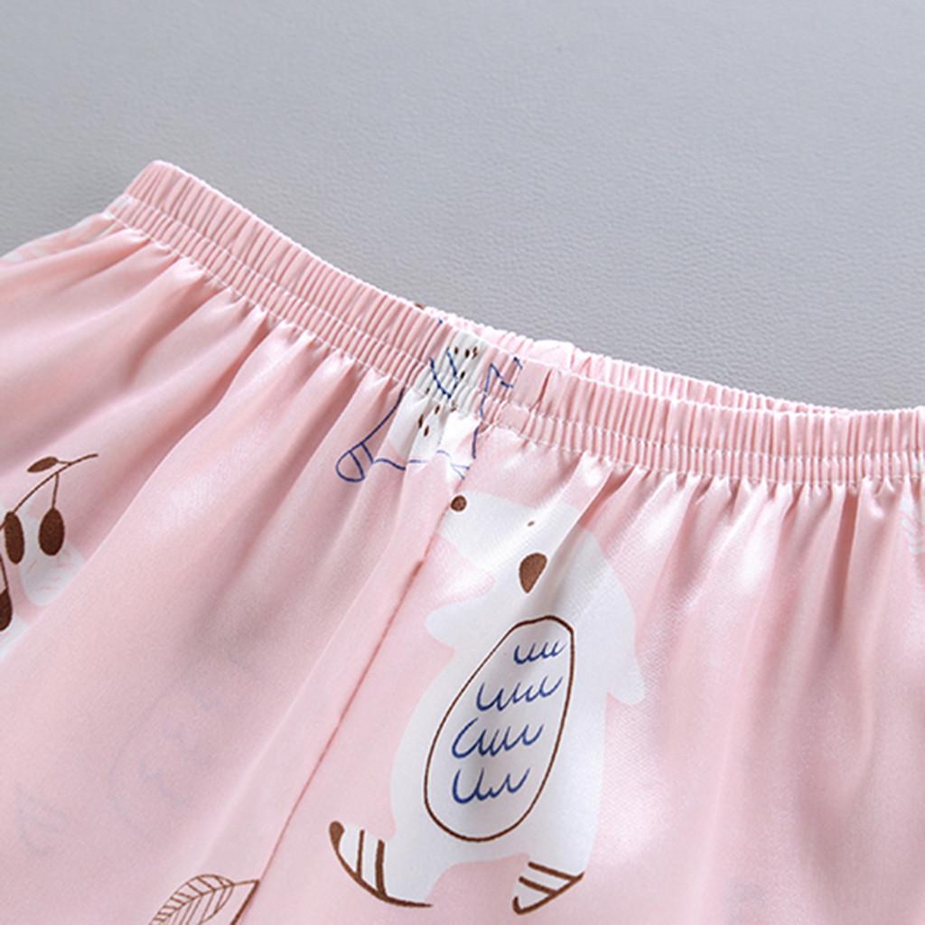 Toddler Kids Short Sleeve Pajama Set Button Down Top and Shorts Soft Lightweight Sleepwear for Boys and Girls Ages 6M To 4T