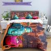 3Pcs Cars Desert Bedding Set Soft Fabric Duvet Cover Pillowcases Home Xmas Halloween Gift 1 Duvet Cover 2 Pillowcase S1148