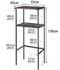 Yamazaki Jitsugyo Trash Top Rack Black W55XD45XH130cm Tower Kitchen Rack 2860 Approx.