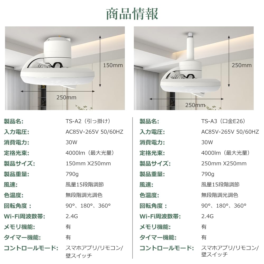 2025  Quiet & Energy-Saving Ceiling Fan, Small Ceiling Fan Light, Oscillating Ceiling Fan Light, Voice Control, Circulator LED Light, E26 Base,