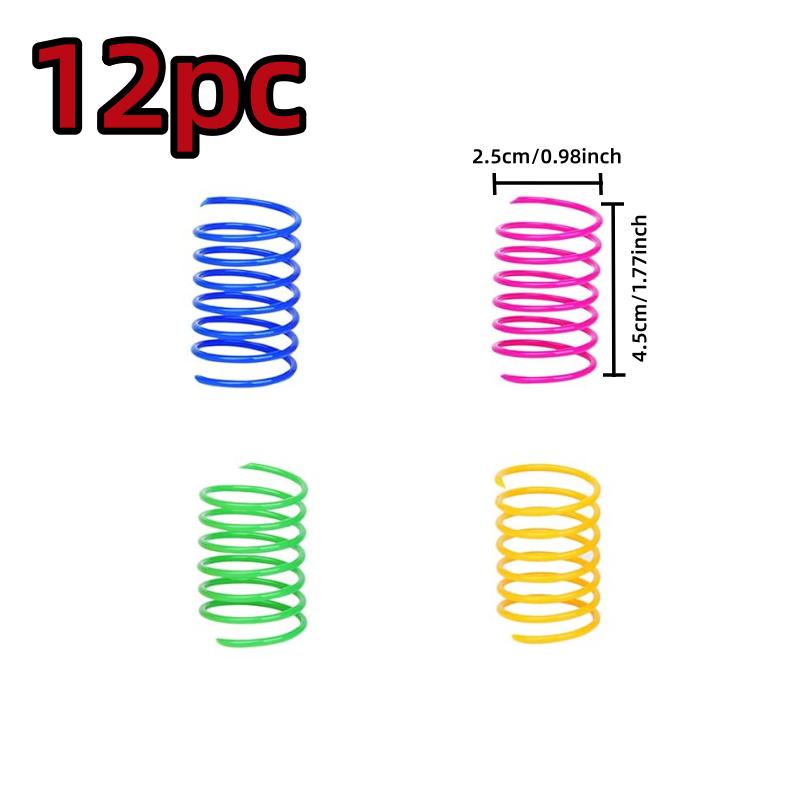 

Indoor interactive cat spring toy, durable colored plastic spiral spring, used for hunting cats, biting cats, and loose cat toys