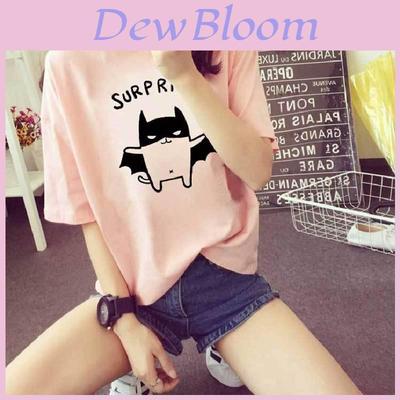 Trendy Summer Korean Style Women Short Sleeve T-shirt In Fashionable Loose Fit With Beautiful Print Designs Available In Multiple Sizes