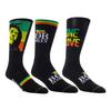 Bob Marley Unisex Adult Logos Crew Socks (Pack of 3)