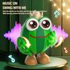 Electric Dancing Watermelon Robot Toy with Music LED Light Interactive Kids Walking Prince Watermelon Musical Toy Toddler Boys Girls Gift