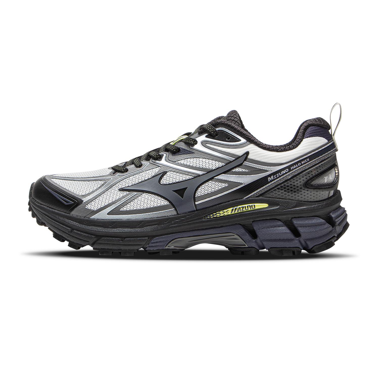 Mizuno Retro Shock-Absorbing Running Shoes White/Black Unisex D1GH251203 38.5