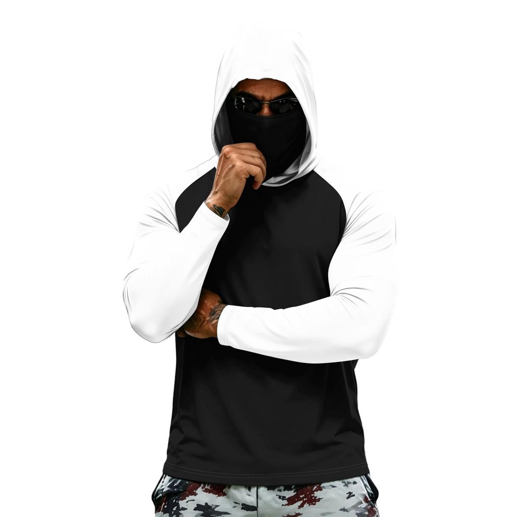Men's Athletic Hoodies Long Sleeve Fishing Shirts for Men Men's Dry Fit Long Sleeve Active Hoodie Sun Fishing Hoodie with Face