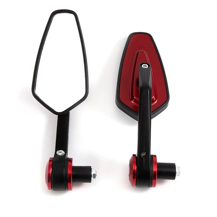 Rétroviseur Embout de guidon LS4 pour 22mm et 1 pouce rouge