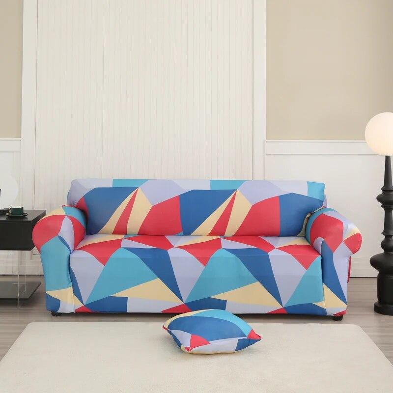 Geometric Sofa Slipcovers Elastic Sofa Cover for Living Room Sectional Corner L-shape Chair Protector Couch Cover 1/2/3/4 Seater